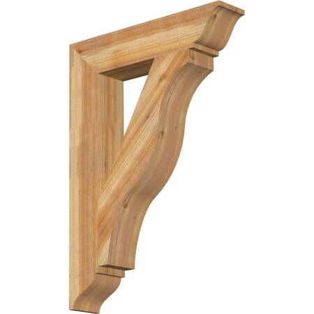 Ekena Millwork Funston Traditional Rough Sawn Bracket, Western Red Cedar, 6"W x 30"D x 42"H BKT06X30X42FST01RWR